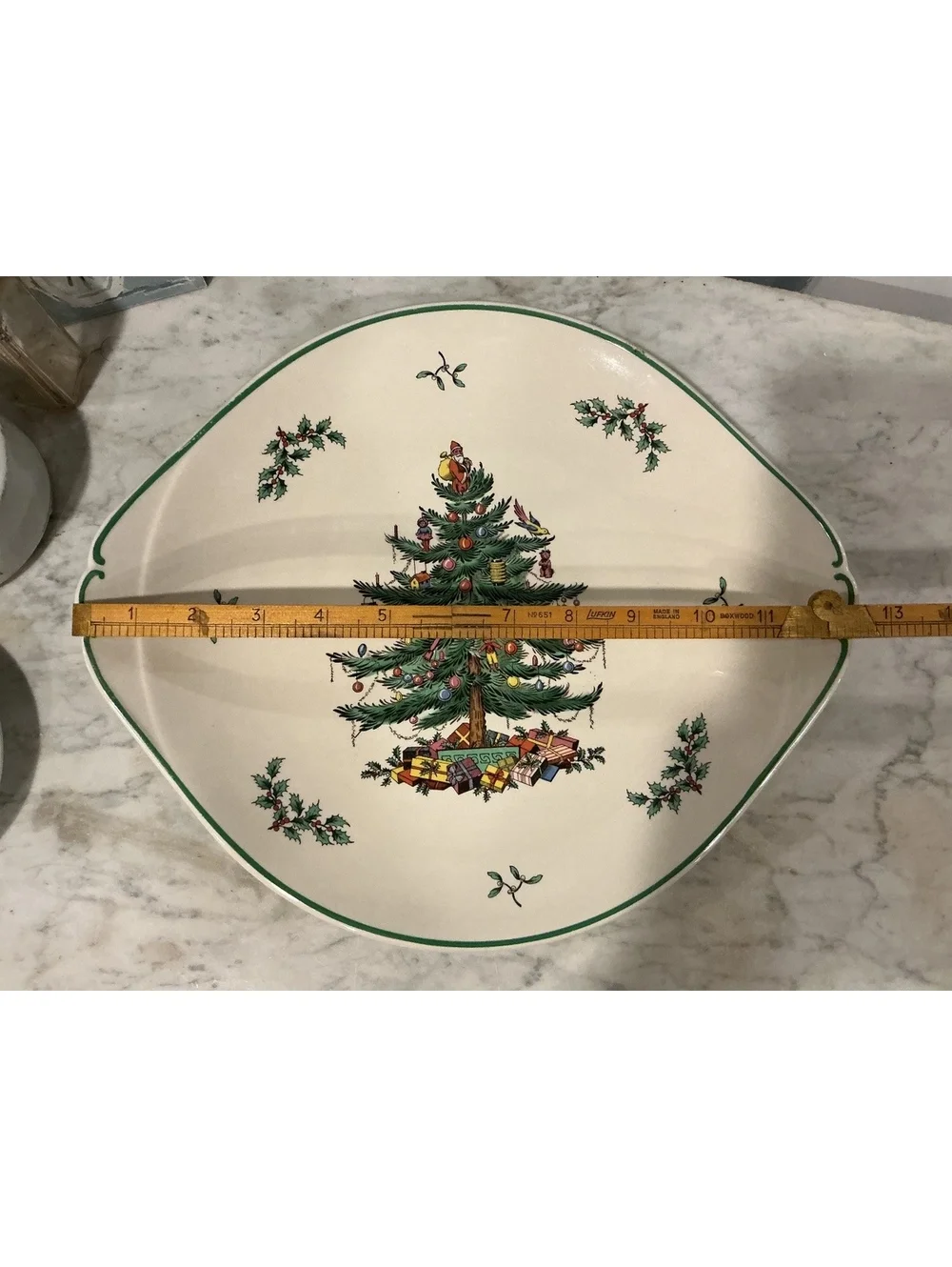 Spode Christmas Tree Serving Platter 13 Inch Holiday Dish